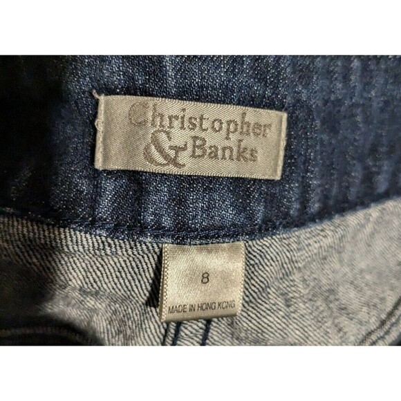 Christopher & Banks Embroidered Women's Classic Fit Blue Jeans sz 8 Exc - Picture 5 of 5